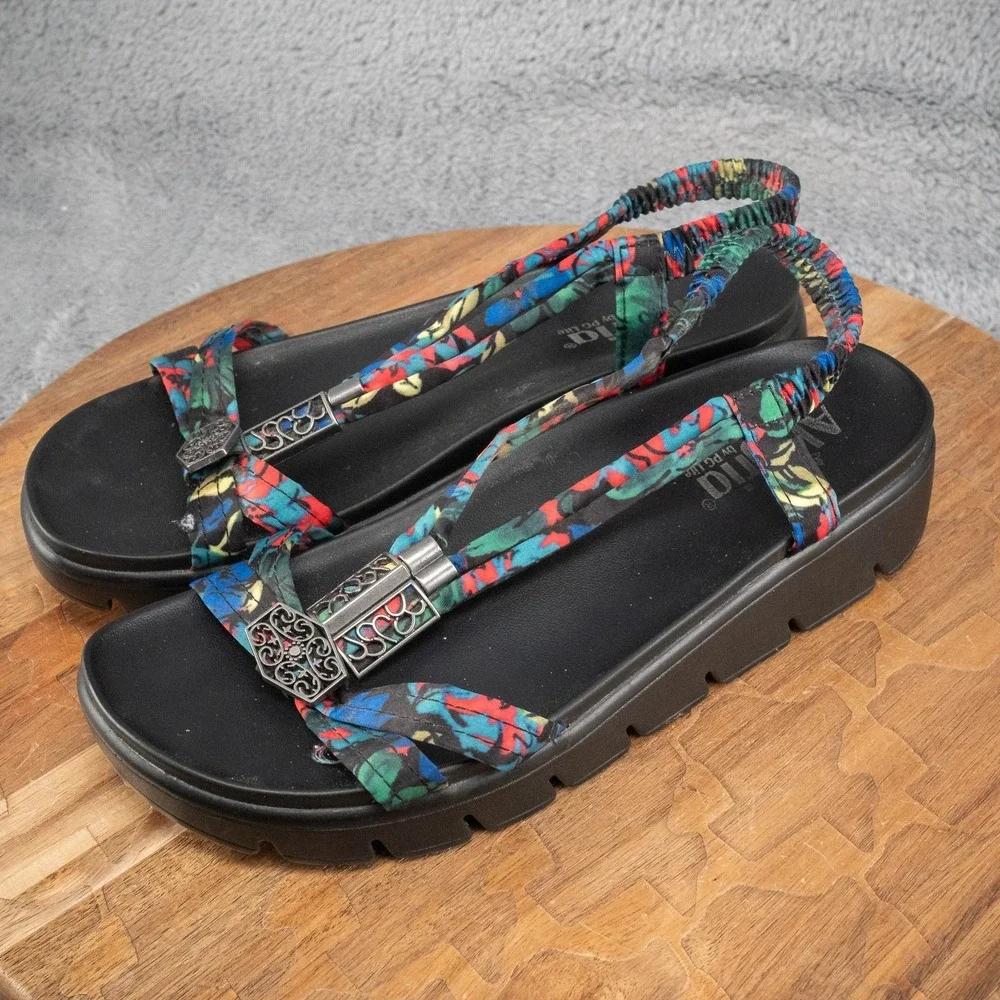 Alegria Roz Strappy Sandal Get Away Black T Strap Womens‎ Shoes EU 38 US 7